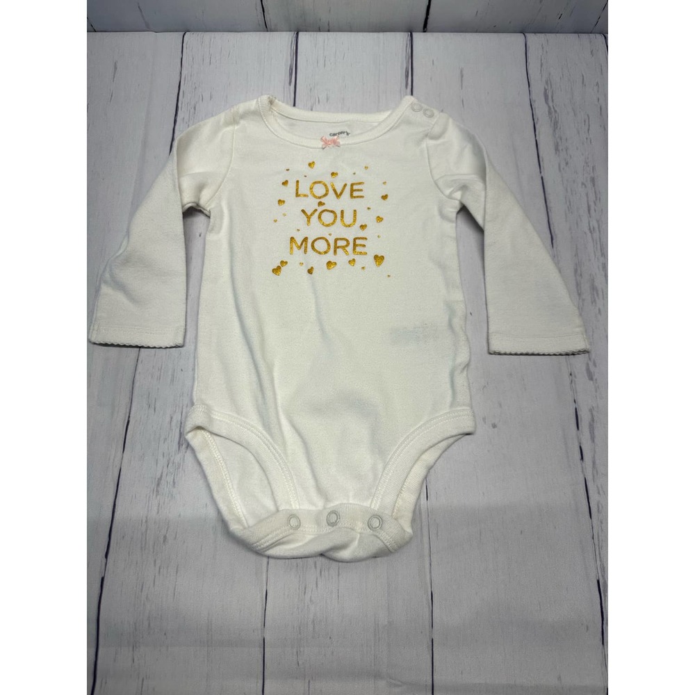 Carter's White Long Sleeve One Piece 9M